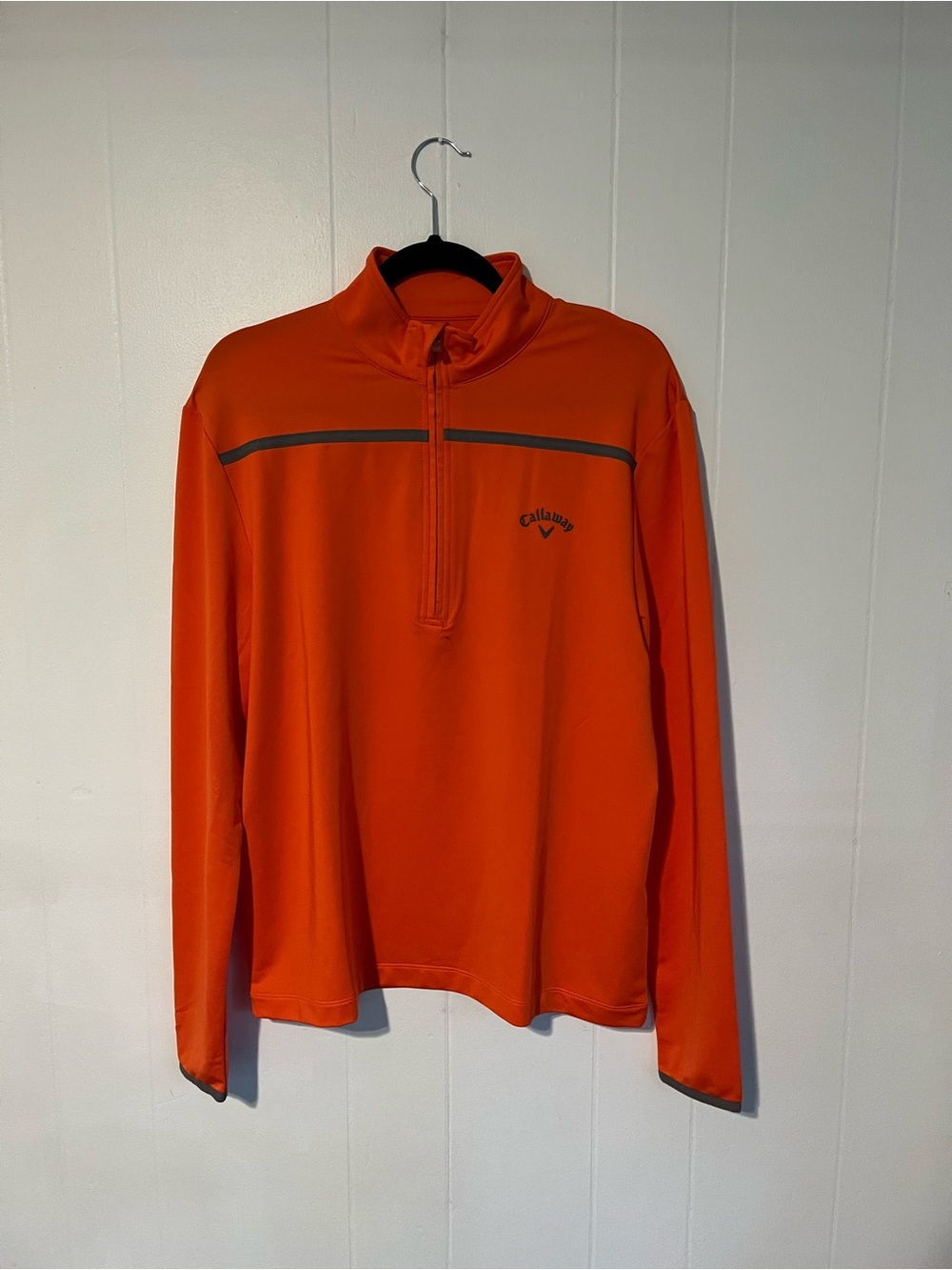 NWOT Callaway Men’s Bright Orange Quarter-Zip Performance Jacket